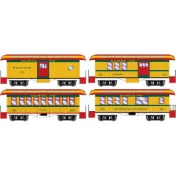 Outlet 💯 Athearn N 34' Old Time Overton Passenger Set, ATSF (4) ⌛