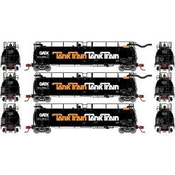 Discount ⭐ Athearn N TankTrain A/B &Int,GATX/Orange#48663/48664/48674 ❤️
