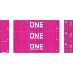 New 🎁 Athearn N 40' Corrugated HC Container, ONE #2 (3) ❤️