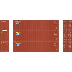 Budget 🤩 Athearn N 40' Corrugated HC Container, Touax/MOL #2 (3) 🎉