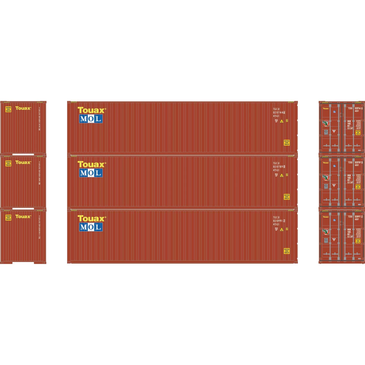 Budget π€© Athearn N 40' Corrugated HC Container, Touax/MOL #2 (3) π 1 Budget π€© Athearn N 40' Corrugated HC Container, Touax/MOL #2 (3) π