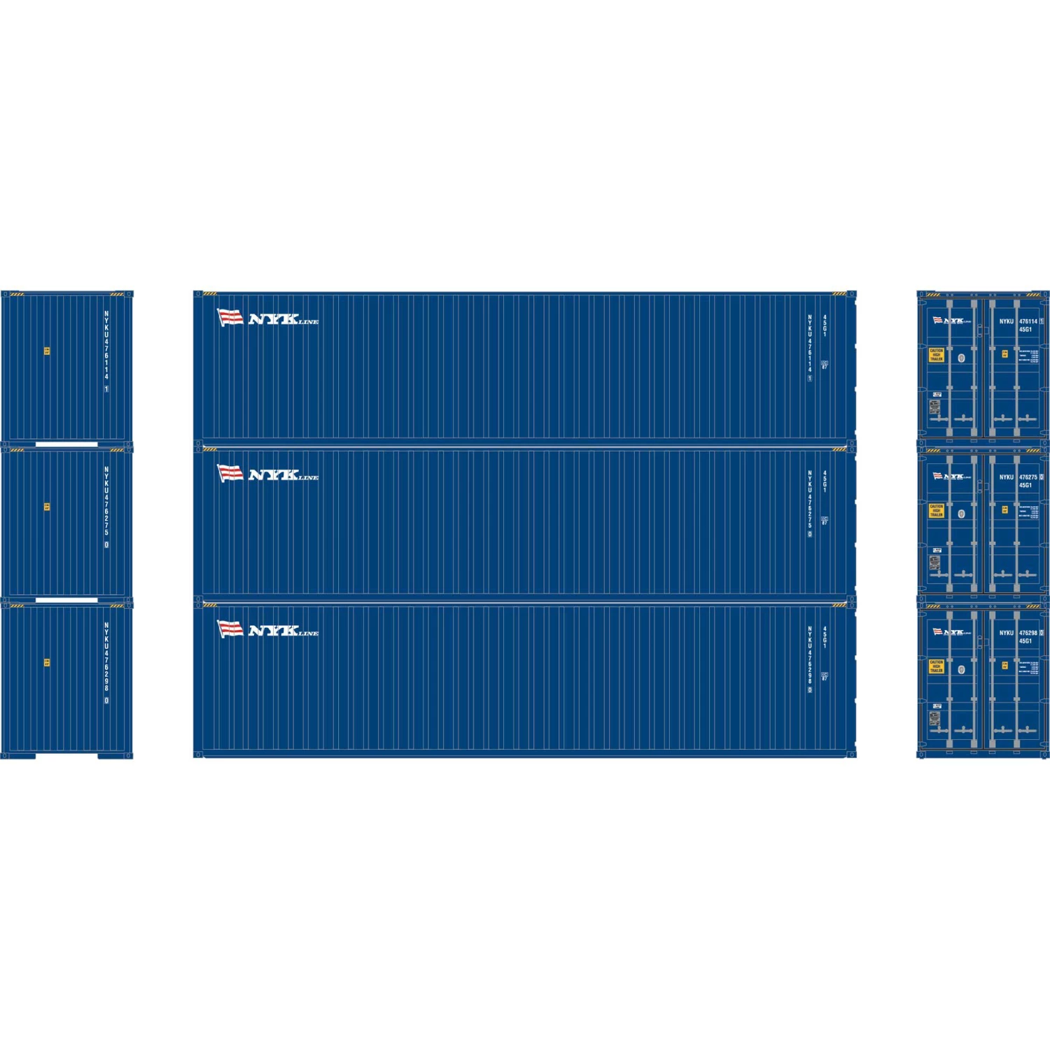 Promo π Athearn N 40' Corrugated HC Container, NYK #1 (3) π 1 Promo π Athearn N 40' Corrugated HC Container, NYK #1 (3) π