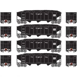 Coupon 🔔 Athearn N 40' 3-Bay Ribbed Hopper with Load, CG #1 (4) 🌟