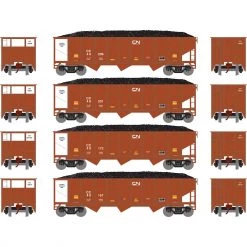 Deals 🛒 Athearn N 40' 3-Bay Ribbed Hopper with Load, CC #2 (4) 😉
