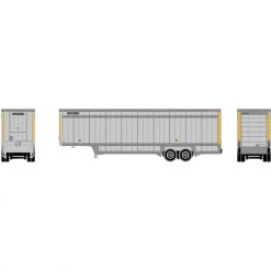 Best Pirce 😉 Athearn N 40' Drop Sill Parcel Trailer, UPS/Yellow #80672 ✨