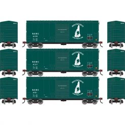 Discount ⌛ Athearn HO RTR 40' Modern Box, NSRC (3) ❤️