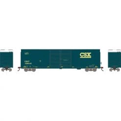 Discount ⭐ Athearn HO RTR FMC 60' DD/SS Hi-Cube Box, CSX #166640 👍