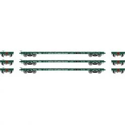 Discount 💯 Athearn HO RTR 60' Flat Car, BCOL (3) ⌛