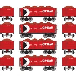 Flash Sale 😉 Athearn HO RTR 26' Ore Car Low Side with Load, CPR/Red #2 (4) 🔥