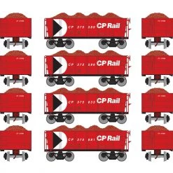 Discount 😉 Athearn HO RTR 26' Ore Car Low Side with Load, CPR/Red #3 (4) ⭐