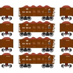 Hot Sale ❤️ Athearn HO RTR 26' Ore Car Low Side with Load, CR #1 (4) 🎉