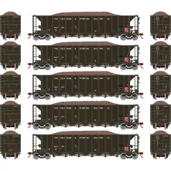 Buy 👏 Athearn HO RTR 5-Bay Rapid Discharge Hopper HLMX #1 (5) ❤️