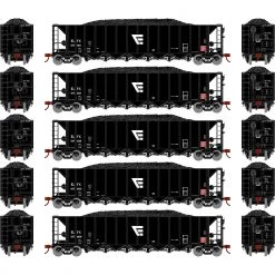 Promo 🥰 Athearn HO RTR 5-Bay Rapid Discharge Hopper, ELFX #1 (5) 😍