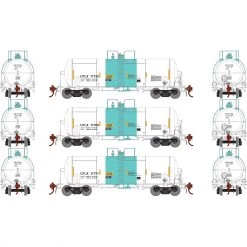 Best deal 😍 Athearn HO 13,600-Gallon Acid Tank,UTLX/White & Green (3) 👏