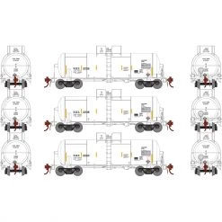 Discount 🤩 Athearn HO 13,600-Gallon Acid Tank, KCCX (3) ✨