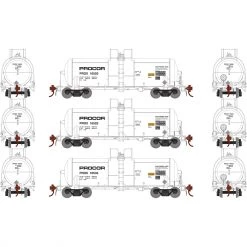 Deals ✨ Athearn HO 13,600-Gallon Acid Tank, Procor (3) 💯
