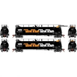 New 🌟 Athearn HO TankTrain A/B Set,GATX/OrangeLetter#48663/48674 ⌛