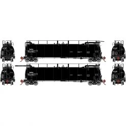Outlet 🔥 Athearn HO TankTrain A/B Set,GATX/Black Small #28227/28238 😉
