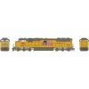 Promo 👏 Athearn HO SD60M with DCC & Sound, UP/Yellow Sill/Flag #2442 👍