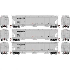 Deals 🔥 Athearn HO Trinity 3-Bay Hopper BORX #1 (3) 🔔