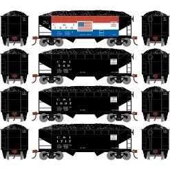 Best Sale 🔥 Athearn HO 34' 2-Bay Offset Open Hopper, C&I #2 (4) 🤩