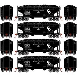 Buy ⌛ Athearn HO 34' 2-Bay Offset Open Hopper, C&O #2 (4) 🛒