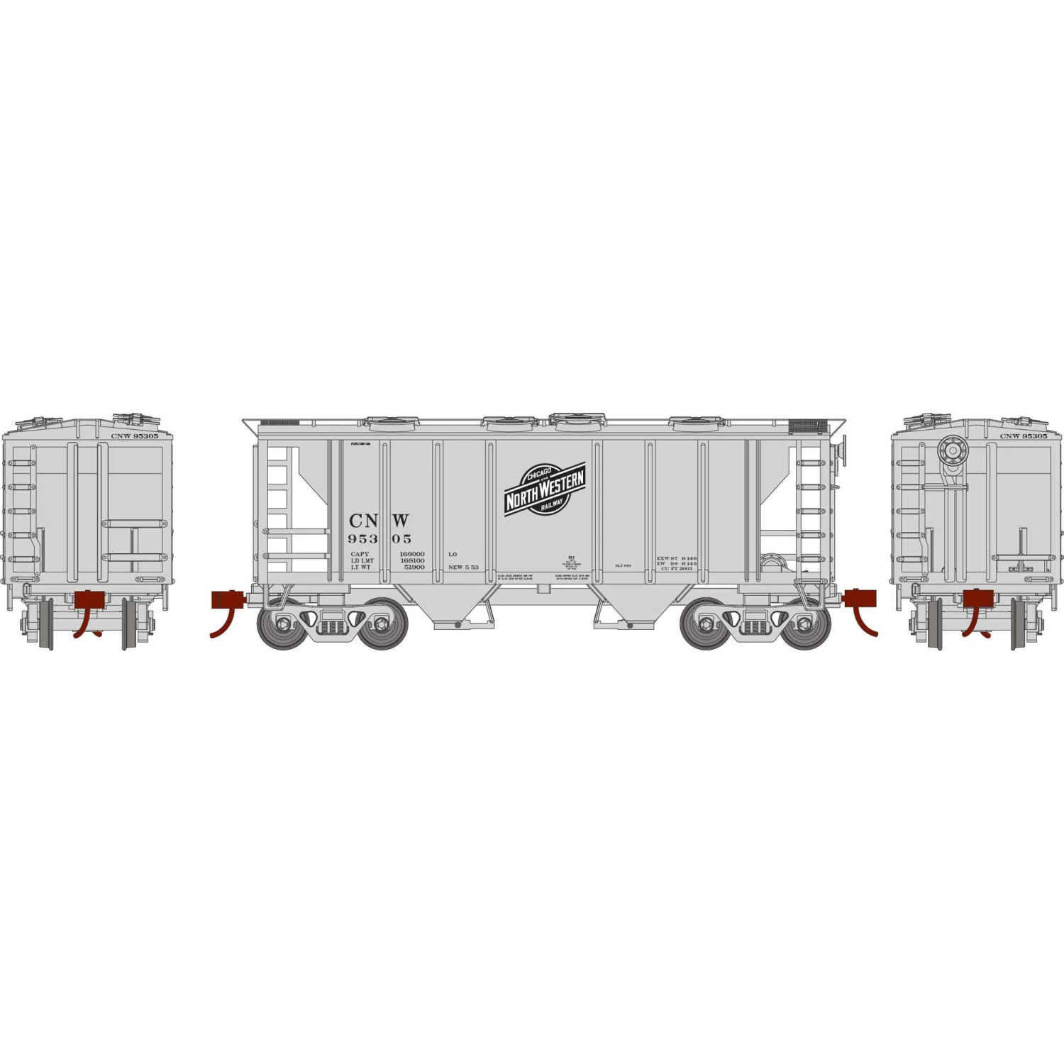 Outlet π Athearn HO PS-2 2003 2-Bay Covered Hopper C&NW #95305 π 1 Outlet π Athearn HO PS-2 2003 2-Bay Covered Hopper C&NW #95305 π